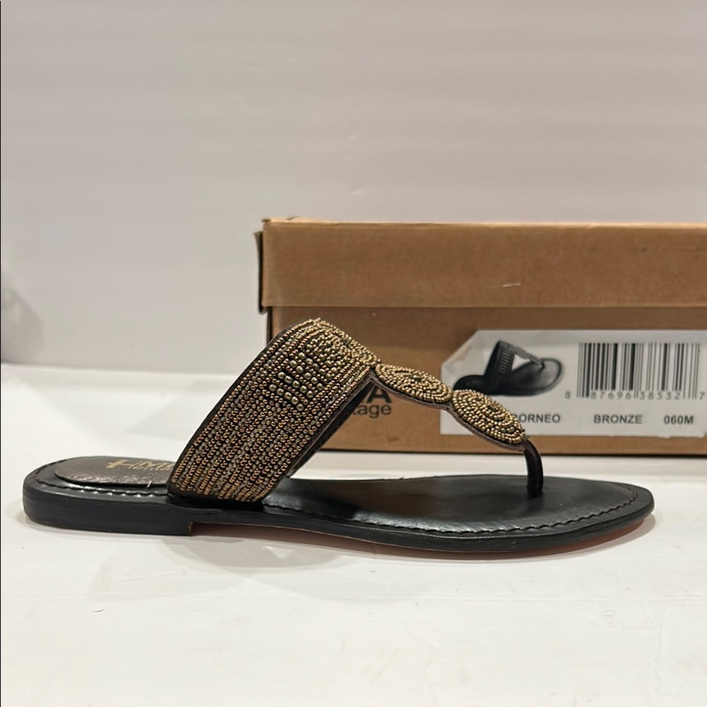 Mia Heritage Bronze Borneo Sandals - Size 6